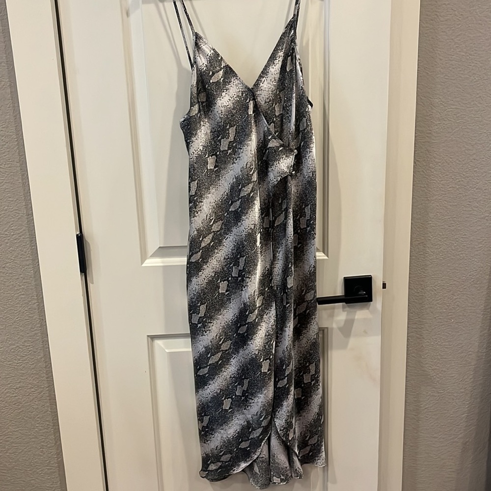 Animal Print (Snake like) Silk Slip or Dress Medium - Picture 2 of 7
